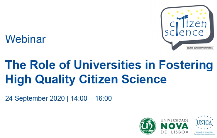 Webinar The Role of Universities in Fostering High Quality Citizen Science