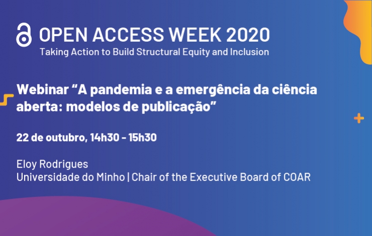 Webinar “A pandemia e a emergência da ciência aberta: modelos de publicação”