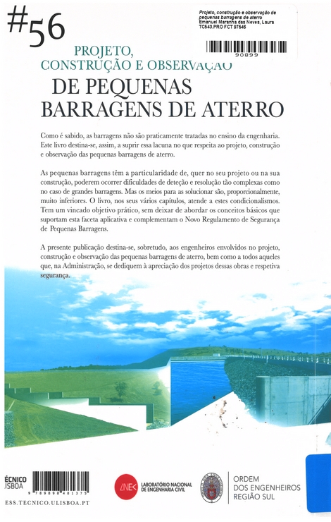 Projeto, Construção e Observação de Pequenas Barragens de Aterro