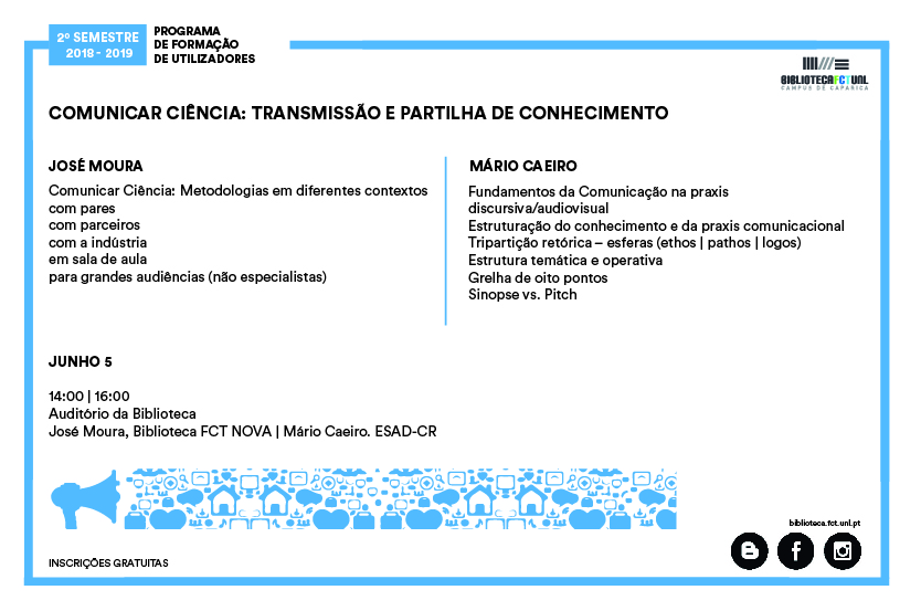 Programa de Formação de Utilizadores | Comunicar Ciência